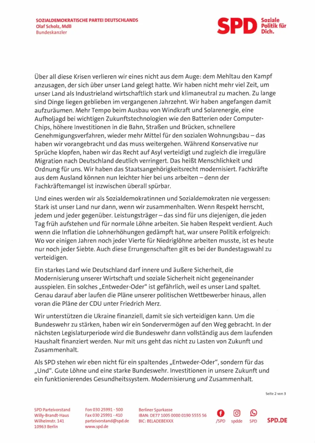 Allgemein - rede von Olaf Scholz, 26. November 2024, Teil 2