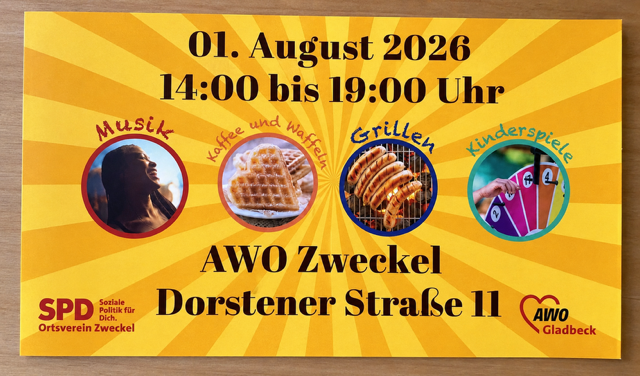 Sommerfest Zweckel Ankündigung Sommerfest SPD-OV Zweckel